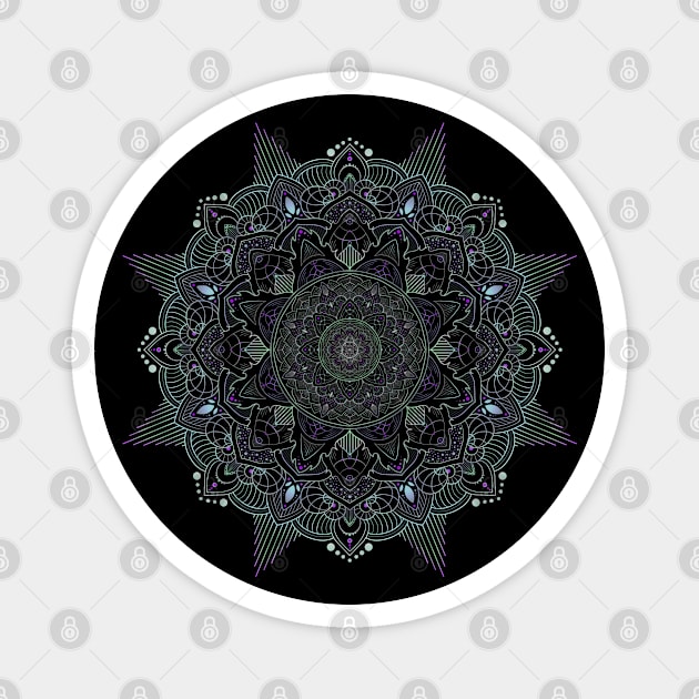 Digitized Mandala Magnet by SheaBondsArt